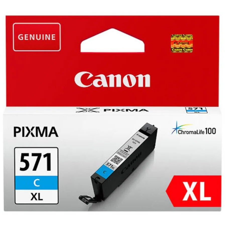 Canon CLI-571 XL Printer Ink Cartridge Cyan - 0332C001