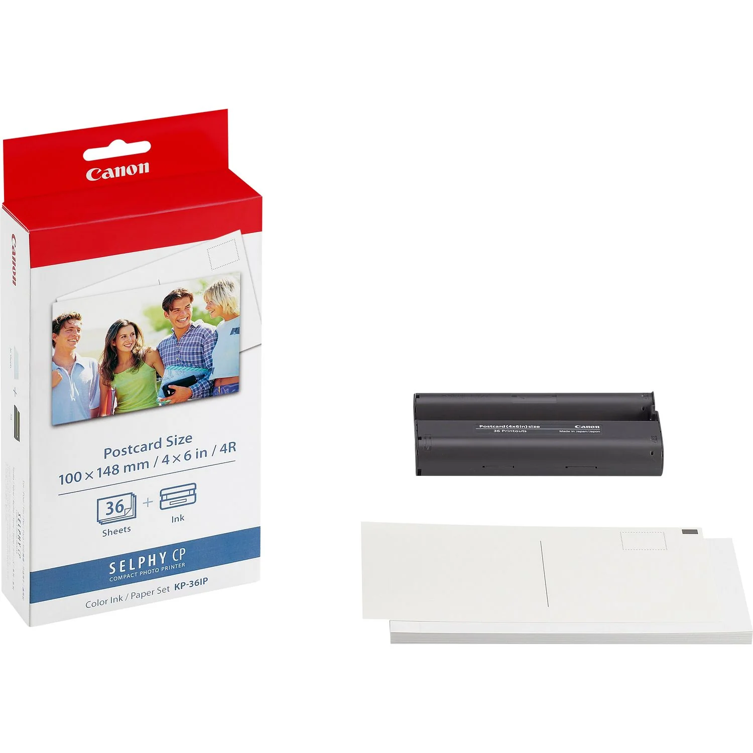 Canon KP-36IP Colour Ink + Paper Set Postcard Size - 36 Prints - 7737A001