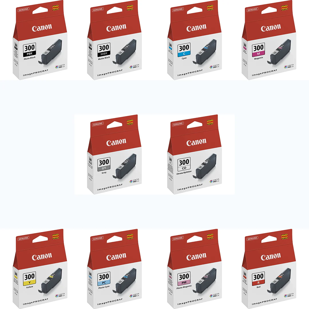 Canon PFI-300 Ink Cartridge 10 Cartridge Bundle