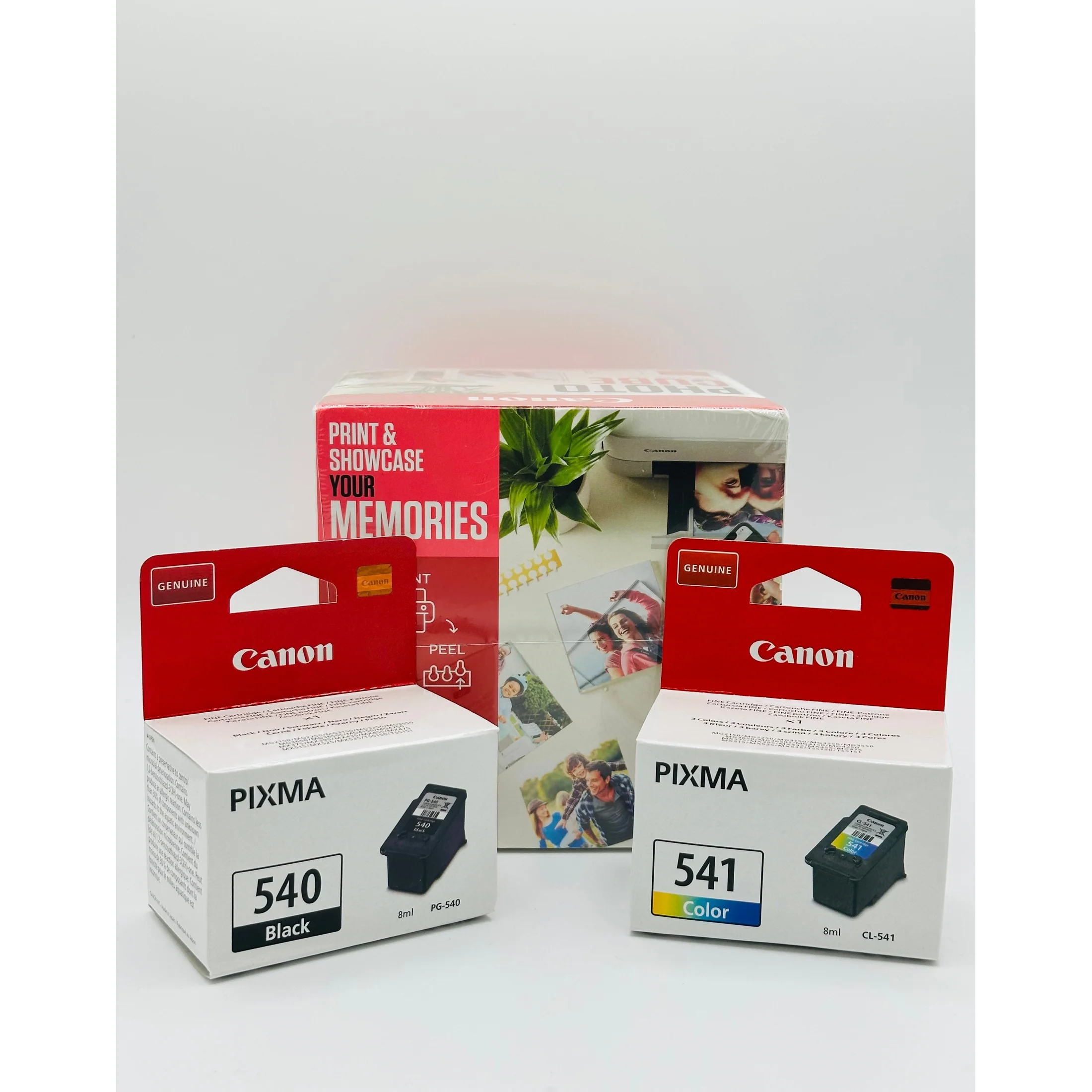 Canon PG-540 / CL-541 Ink Cartridges with Photocube (Pink) Bundle