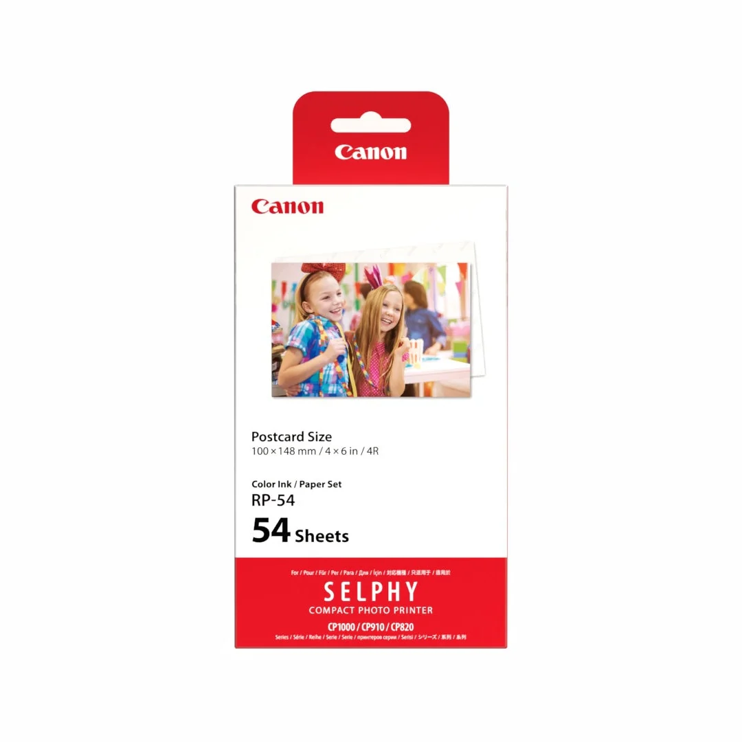 Canon RP-54 Ink & Paper Pack - SELPHY 100 x 148 mm Paper Set, 54 Sheets - 8567B001