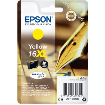 Epson Original T1634 Series Pen & Crossword Yellow Ink Cartridge 6.5ml