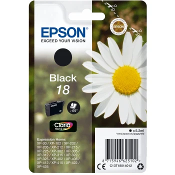 Epson Original T18 Black Inkjet Cartridge