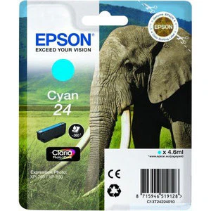 Epson Original T24 Cyan Claria Photo HD Ink