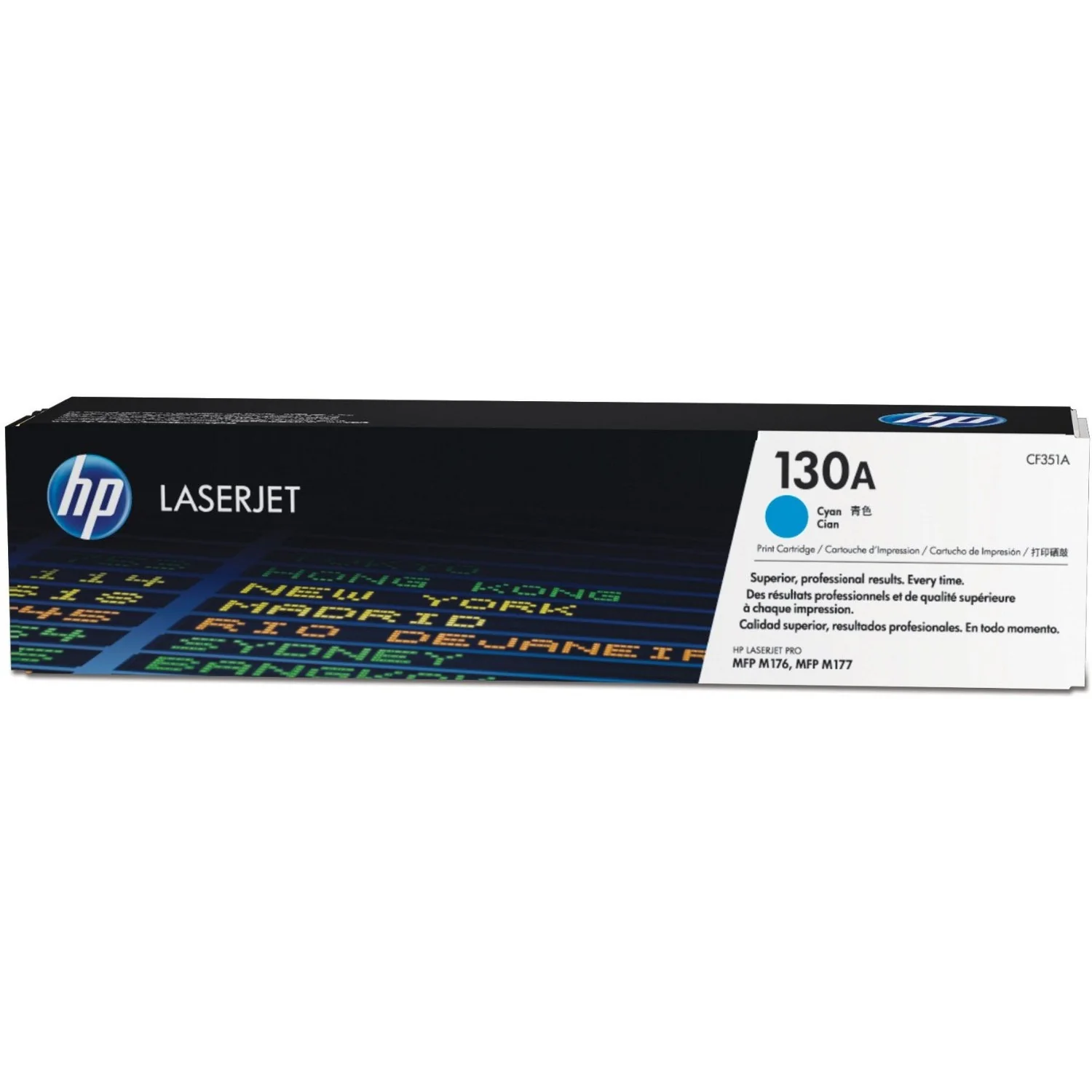 HP 130A Cyan Original LaserJet Toner Cartridge Page Yield 1000 (P/N CF351A)