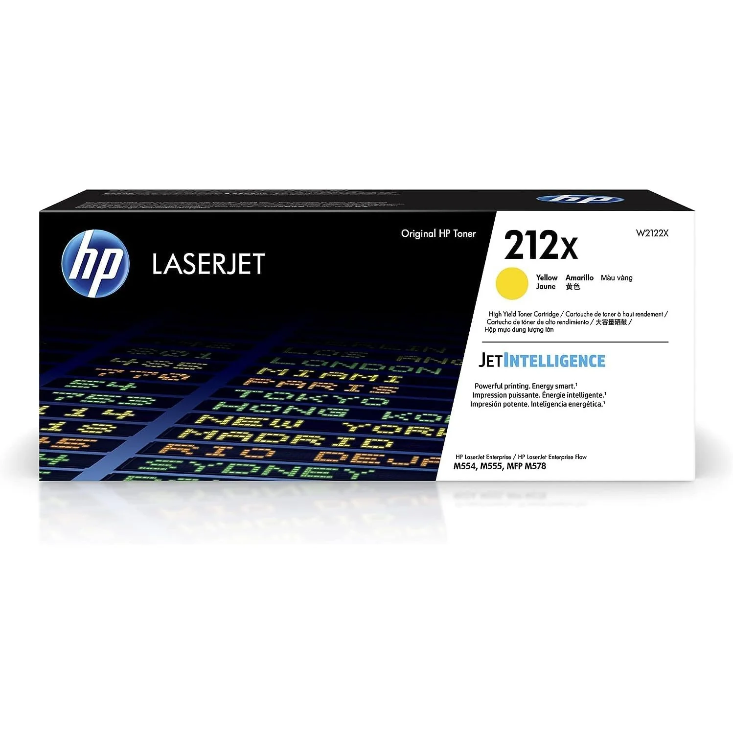 HP 212X High Yield Original LaserJet Toner Cartridge, Yellow, Single Pack W2122X