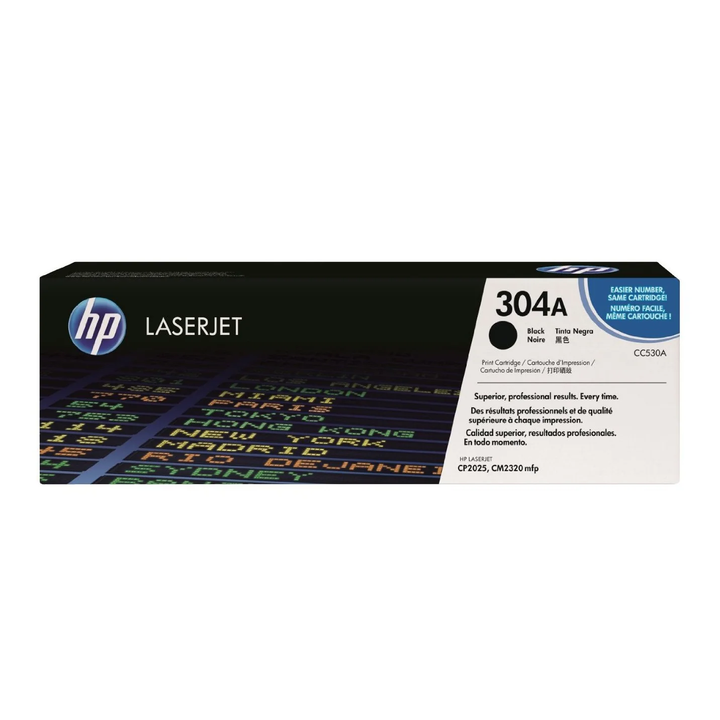 HP 304A Black Original LaserJet Toner Cartridge Page Yield 3500 (CC530A)
