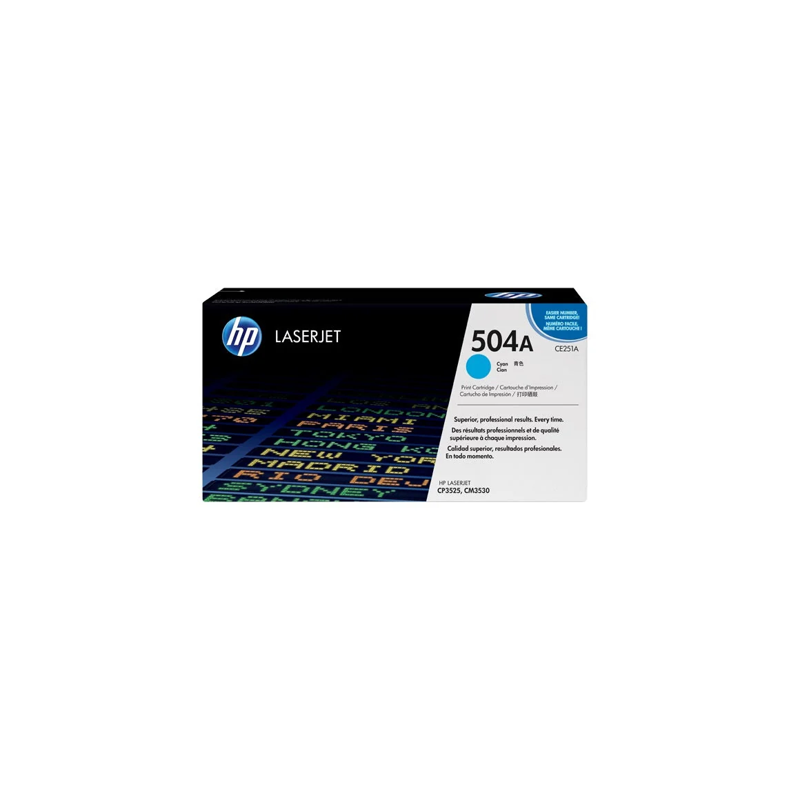 HP 504A Cyan Original LaserJet Toner Cartridge Page Yield 7000 (CE251A)