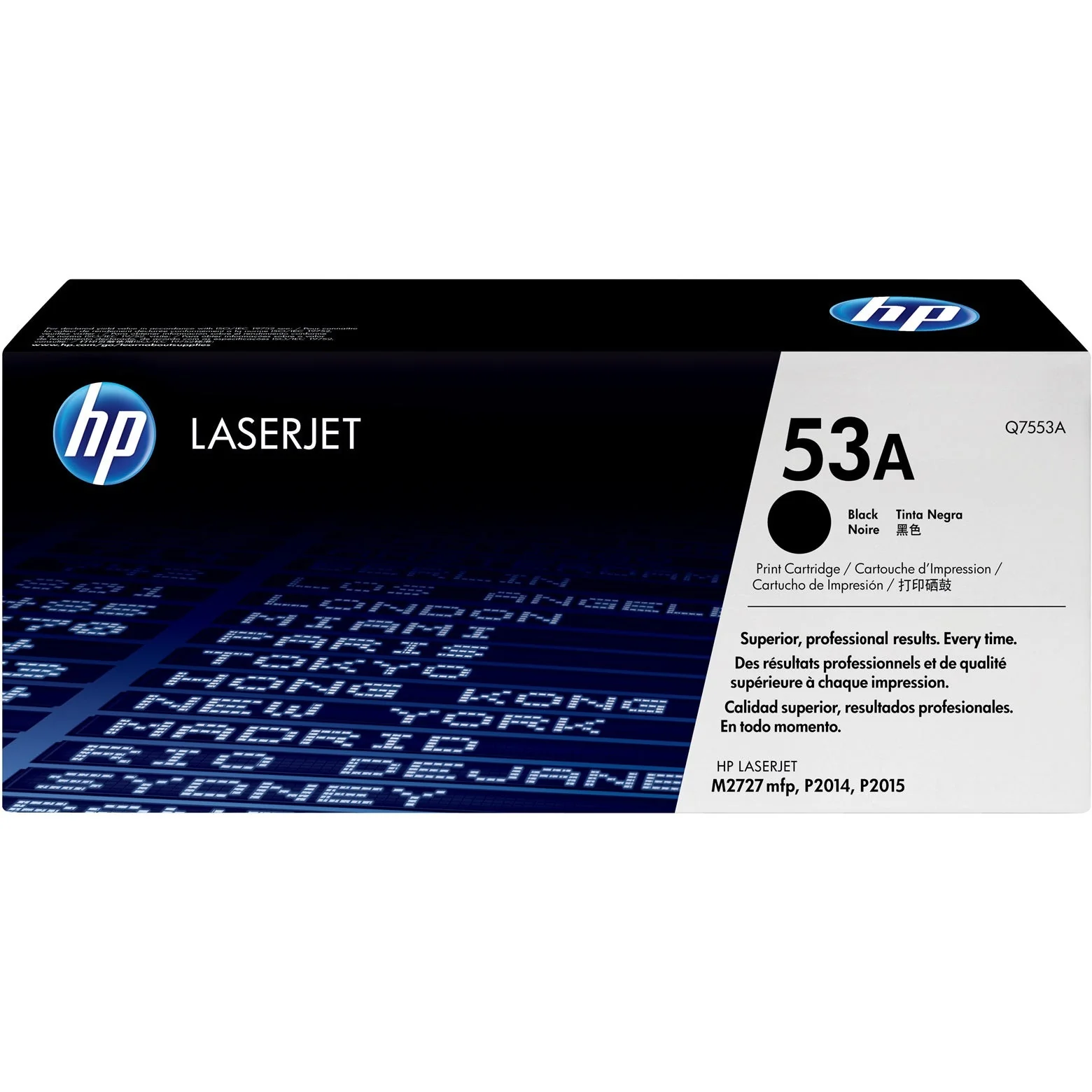 HP 53A Black Original LaserJet Toner Cartridge Page Yield 3000 (Q7553A)