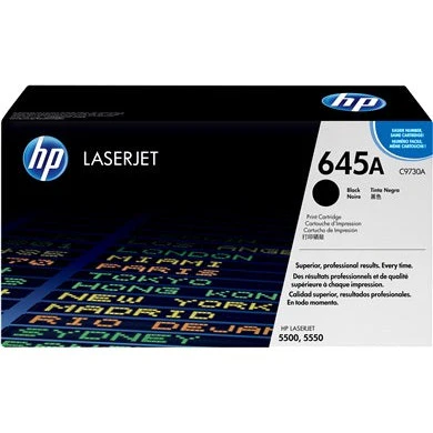 HP 645A Black Original LaserJet Toner Cartridge Page Yield 13K (C9730A)