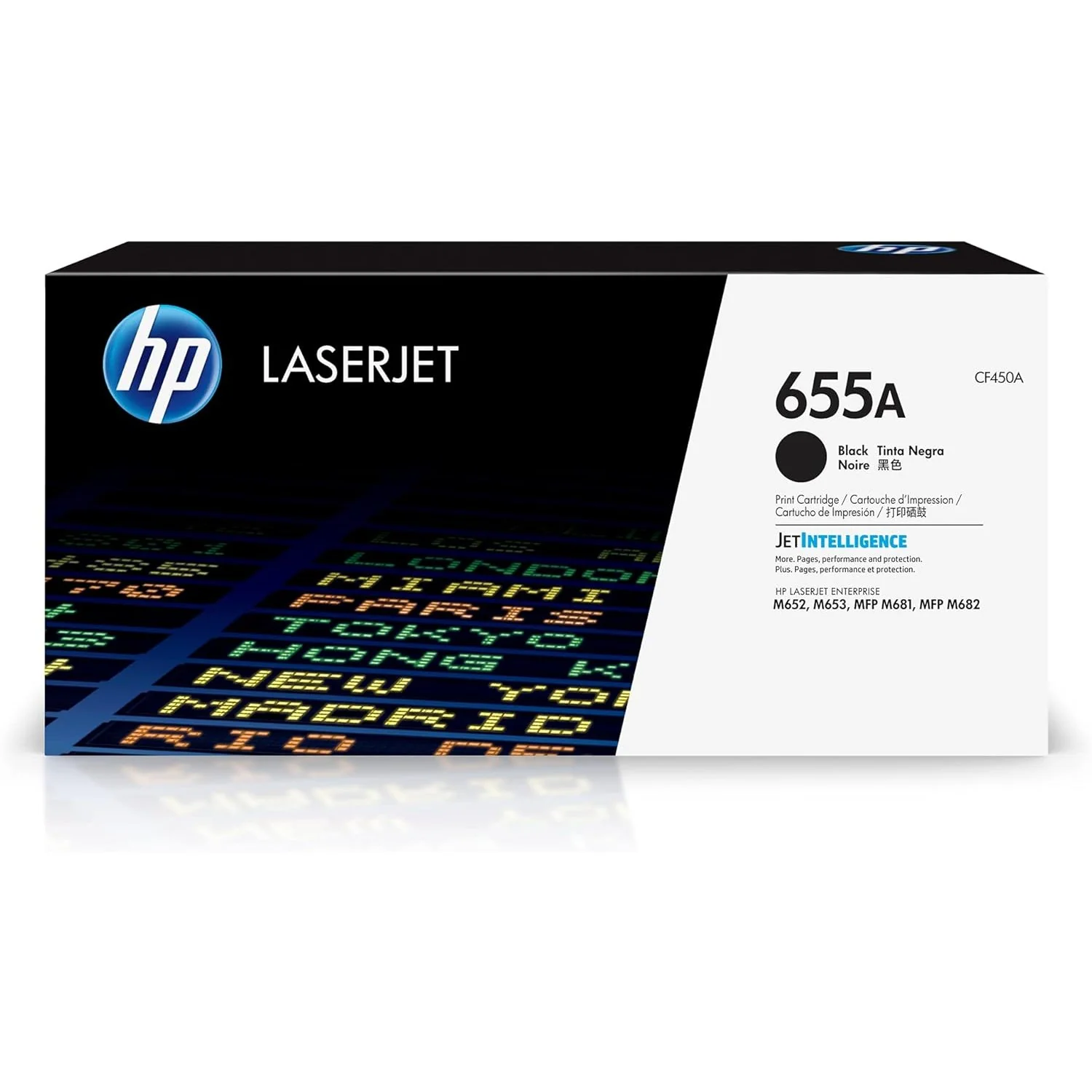 HP 655A Black original LaserJet toner cartridge (CF450A)
