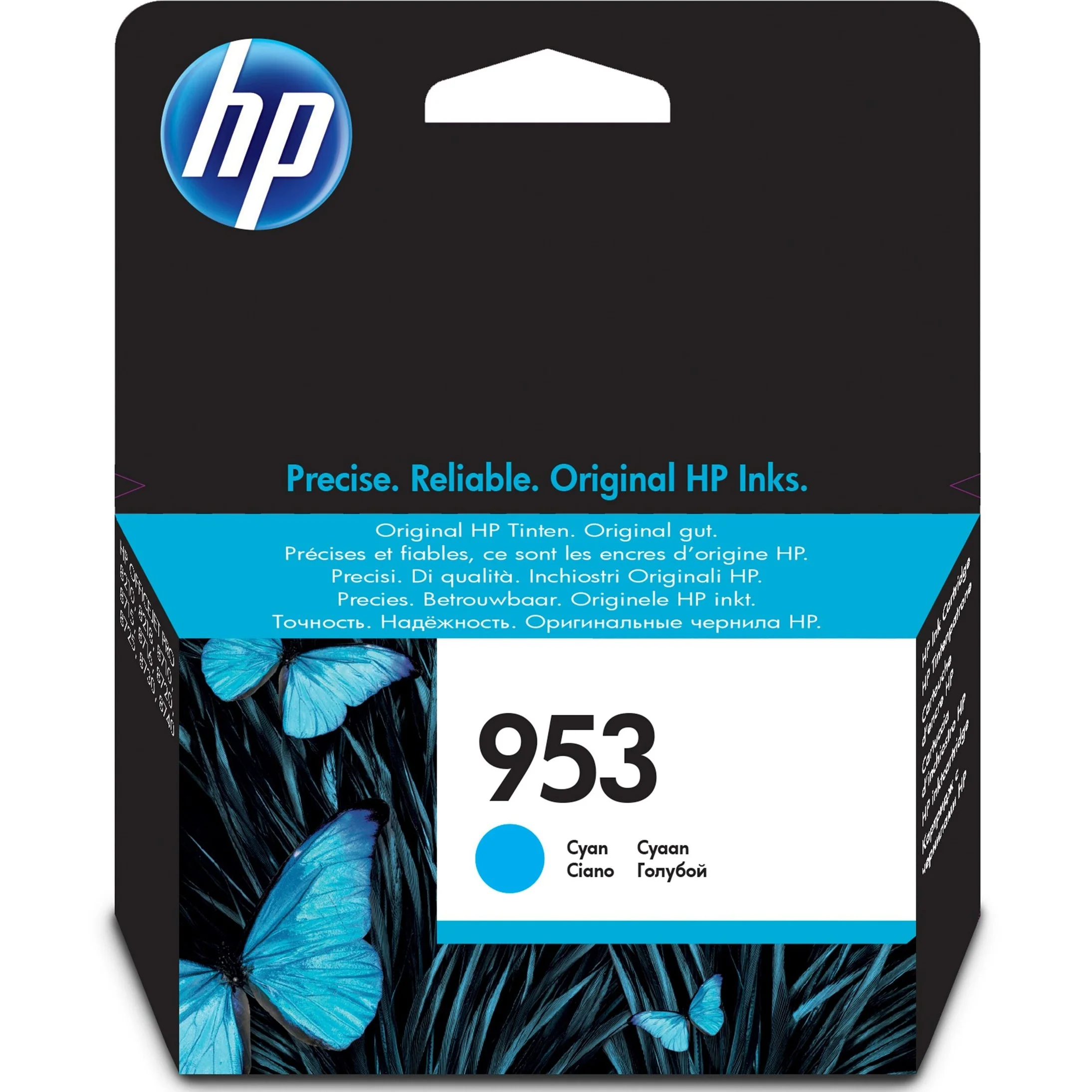 HP 953 Standard Yield Original Cyan Ink Cartridge -F6U12AE