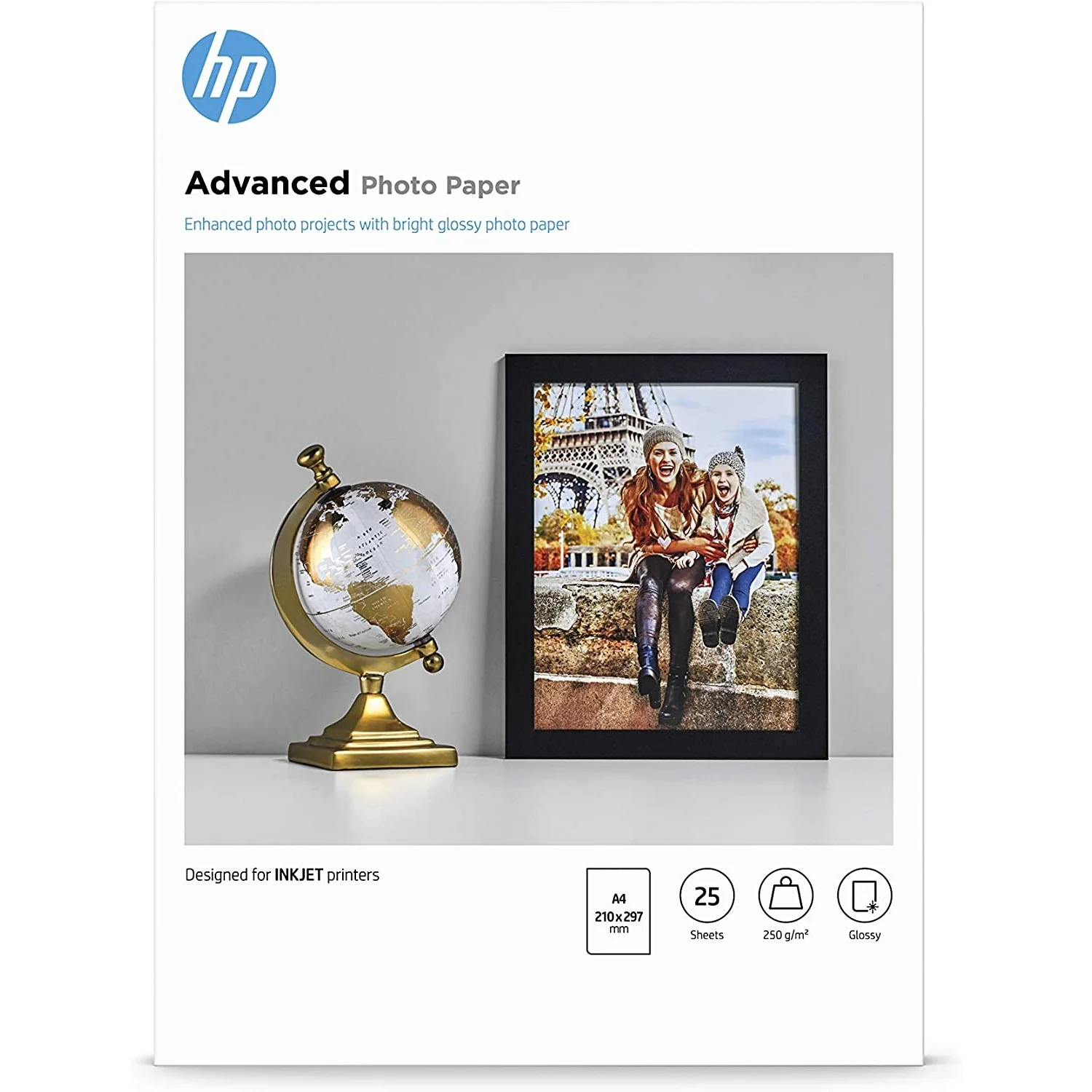 HP A4 Advanced Glossy Photo Paper - 25 Sheets (Q5456A)